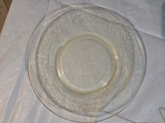 1930s Hazel Atlas Yellow FLORENTINE No 2 Poppy Depression Glass 8 inch salad plate