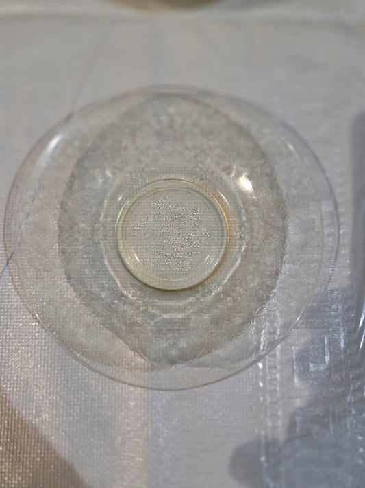 1930s Hazel Atlas Yellow FLORENTINE No 2 Poppy Depression Glass 5.5 inch saucer